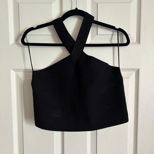 NWT Cross neck crop top
